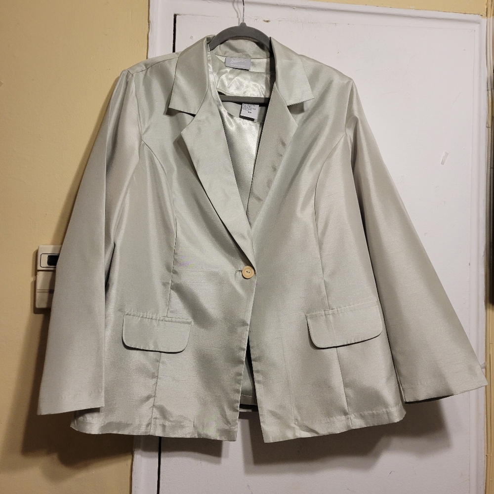 Blair Jacket & Cami Set Moss Green Polyester Size 18W